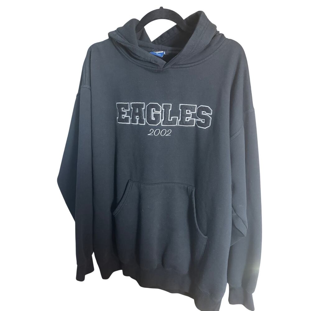 Vintage Eagles 2002 Concert Tour Hoodie XL Black Embroidered Band Merch Shirt